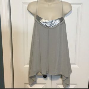 Gray and Silver Express Top